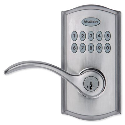 Kwikset SmartCode 955 Reversible Electronic Lever, Satin Chrome